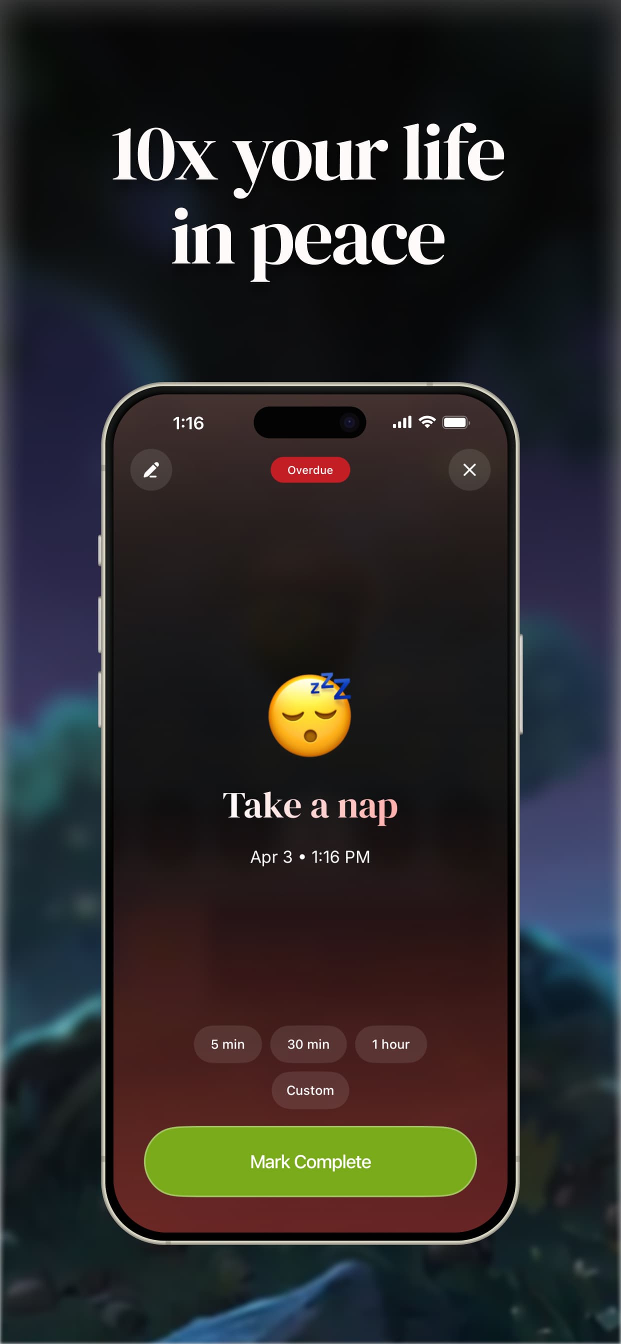10x your life in peace with snooze and timers